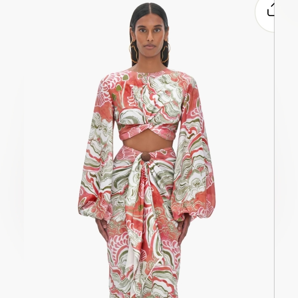 NWT Andrea Iyamah Women"s Behati Cropped-Behati TOP Resort Sz M